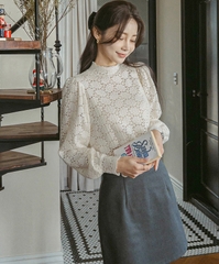 Sơ mi ren Hàn Quốc 120106