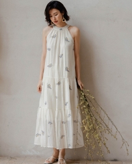 Váy maxi cổ yếm Hàn Quốc 050802