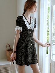 Váy mini cổ V Hàn Quốc 050813