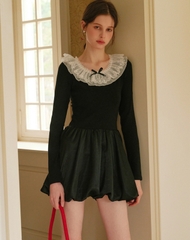 Váy mini phối cổ voan Quốc 050826