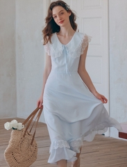 Váy midi phối ren Hàn Quốc 061711