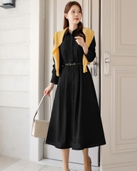 Đầm công sở Hàn Quốc 021018