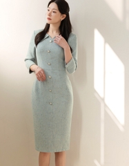 Đầm công sở Hàn Quốc 021022