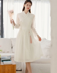 Đầm ren hoa Hàn Quốc 032004