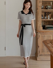 Váy thun kẻ Hàn Quốc 041505