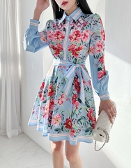 Váy họa tiết Hàn Quốc 040837