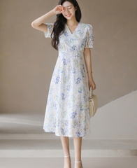 Váy hoa công sở 061826