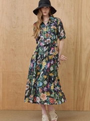 Váy maxi họa tiết Hàn Quốc 040950