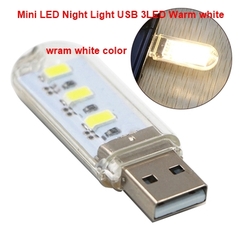 ĐÈN MINI USB 3 LED TRẮNG ẤM