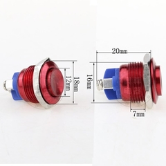 Nút Nhấn Nhả Inox 16mm Màu Xanh Lá