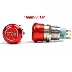 Nút Nhấn Kim Loại Dừng Khẩn Cấp 16mm Stop