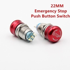 Nút Nhấn Kim Loại Dừng Khẩn Cấp 22mm Stop