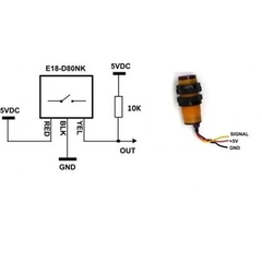 Cảm Biến Vật Cản Hồng Ngoại E18-D80NK