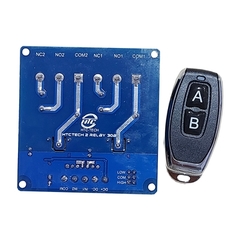 Mạch Điều Khiển 2 RELAY 12V-30A -433MHZ HTC