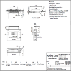 DIN 41612 Dual Row 20Pin female header straight