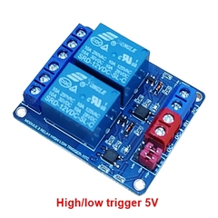 Mạch 2 RELAY 5V-10A Kích Mức Thấp Cao HTC