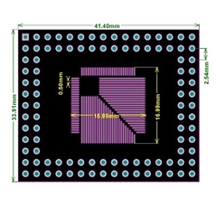 PCB TQFP 32-100Pin To Pindip 0.5mm