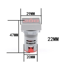 LED Kỹ Thuật Số Đo Điện Áp AC - 22mm Xanh Lá