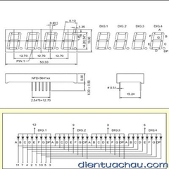 4 LED 7 Đoạn Đỏ 0.56 inch 5461BS