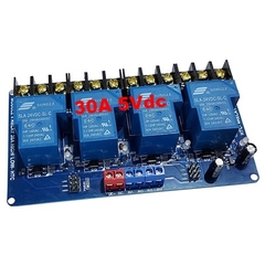 Mạch 4 RELAY 5V-30A Kích Mức Thấp Cao HTC