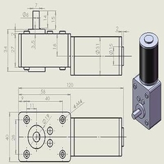 Động cơ DC 12V 634JSX101-31ZY 80 vòng/phút