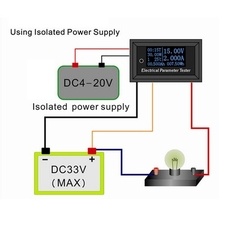 Đồng Hồ Đo DC Hiển Thị OLED 33V 3A