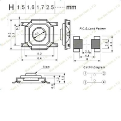 Nút Nhấn micro 4x4x1.5mm 4 Chân SMD