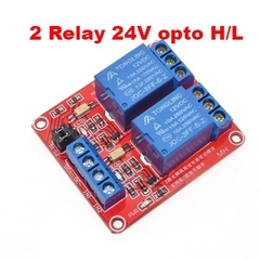 Mạch 2 RELAY 24v Kích Mức Thấp Cao