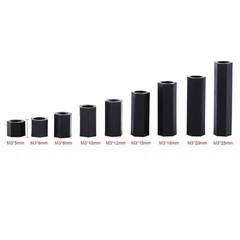 Trụ Nhựa Đen Cái - Cái M3- 18mm