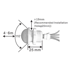 Mạch Cảm Biến Chuyển Động PIR 20mm