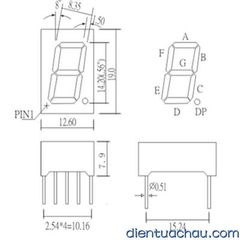 LED 7 Đoạn 0.56 inch Màu Xanh Dương - AN