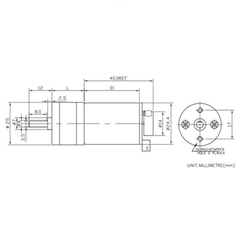 Động cơ bánh răng với bộ mã hóa GM25-370 - 250 vòng 12VDC