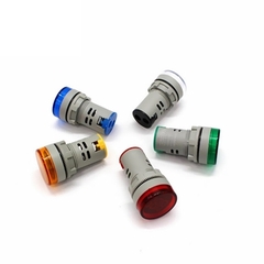 LED Kỹ Thuật Số Đo Điện Áp AC - 22mm Vàng Loại Tròn