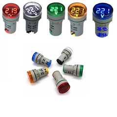 LED Kỹ Thuật Số Đo Điện Áp AC - 22mm Trắng Loại Tròn