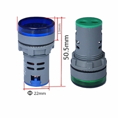 LED Kỹ Thuật Số Đo Điện Áp AC - 22mm Trắng Loại Tròn