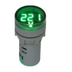 LED Kỹ Thuật Số Đo Điện Áp AC - 22mm Xanh Lá Loại Tròn