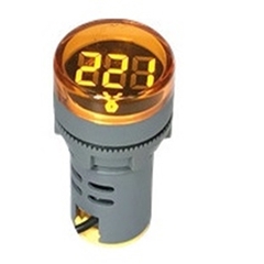 LED Kỹ Thuật Số Đo Điện Áp AC - 22mm Vàng Loại Tròn