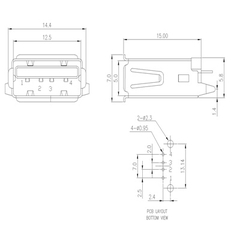 USB-A Vertical Female