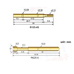 Kim test bo PA125-A Gold Nickel