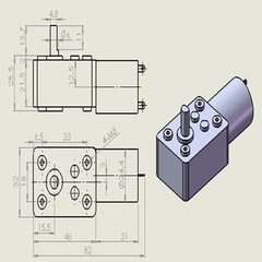 Động Cơ Giảm Tốc JSX69-370 12V 120 Vòng