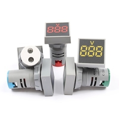 LED Kỹ Thuật Số Đo Điện Áp AC - 22mm Xanh Dương