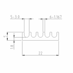 Nhôm giải nhiệt CPU 22*22*5mm