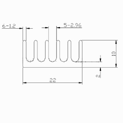 Nhôm giải nhiệt CPU 22*22*10mm