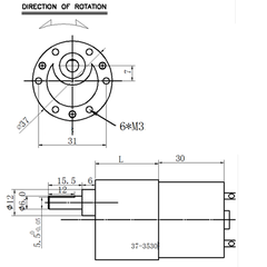 Động cơ mô-tơ JGB37-3530 12V 250 vòng