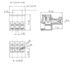 Terminal 15EDG 3.81mm 2-Pin Chân Thẳng Có Vít