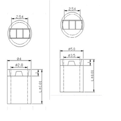 Đế Đỡ Led DIP F5x18mm