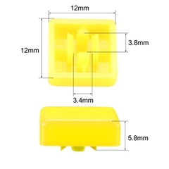 Nắp Nút Nhấn 12x12mm A14 B3F Vuông Màu Xanh Lá