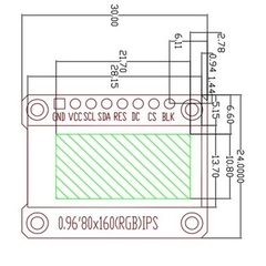 Màn Hình  0.96 Inch 7Pin HD Color IPS