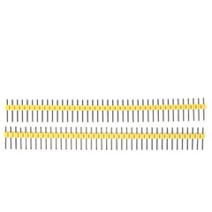 1x40 Pin 2.54mm DIP Straight Yellow color
