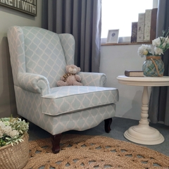 Sofa đơn tay cuộn cổ điển lưng cao - Vải Hoa - SFD11